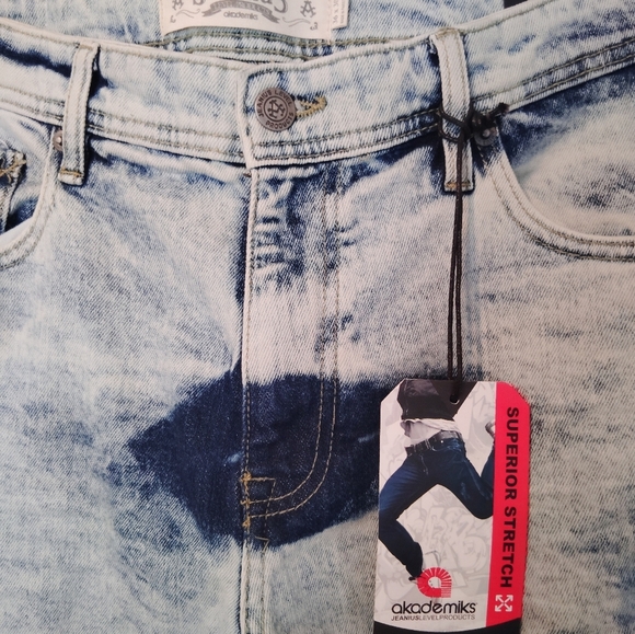 Akademiks Jeanius Denim Distressed Jeans size 36X30 - Picture 3 of 16